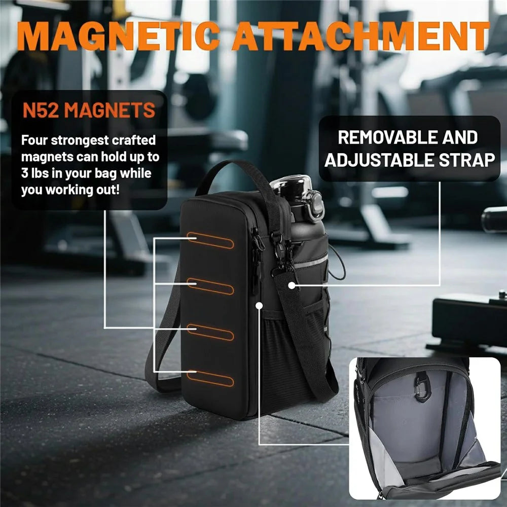 Magnetic Water Bottle Holder for Gym Fitness Reflective Outdoor Crossbody Bag with Strong Magnets - 2