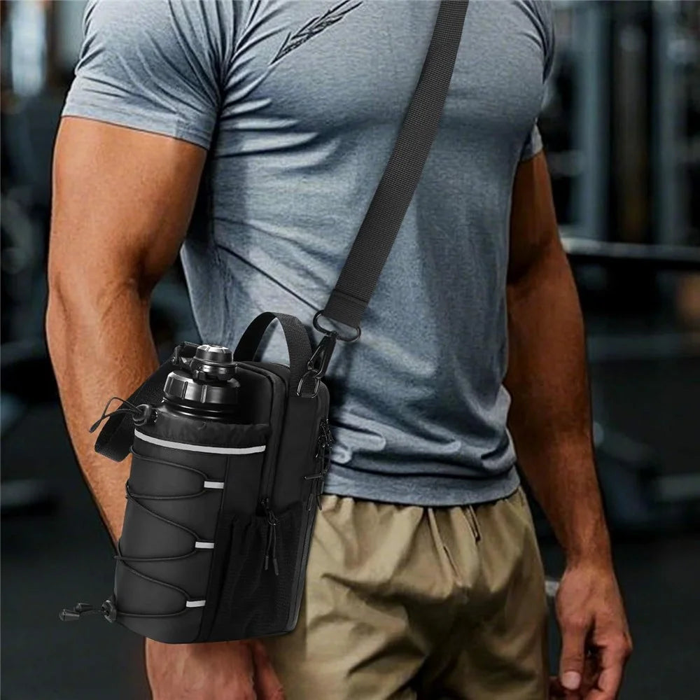Magnetic Water Bottle Holder for Gym Fitness Reflective Outdoor Crossbody Bag with Strong Magnets - 7