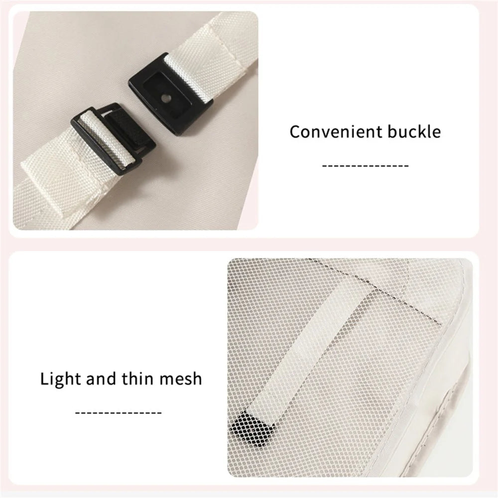 8Pcs / Set Portable Travel Business Trips Organizer Foldable Clothes Shoes Underwear Storage Bags - Beige - 6