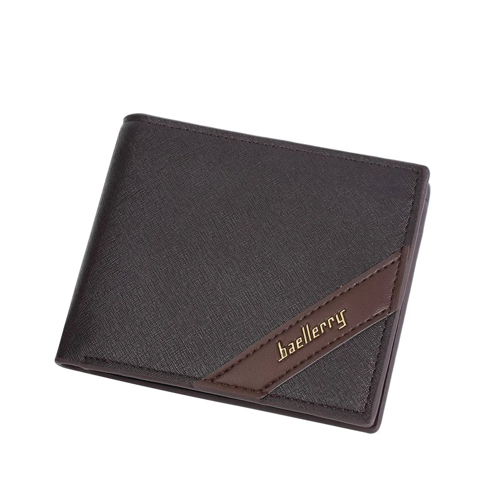 BAELLERRY D3066 RFID Blocking Zipper Wallet Business PU Leather Folding Money Bag - Coffee - 3