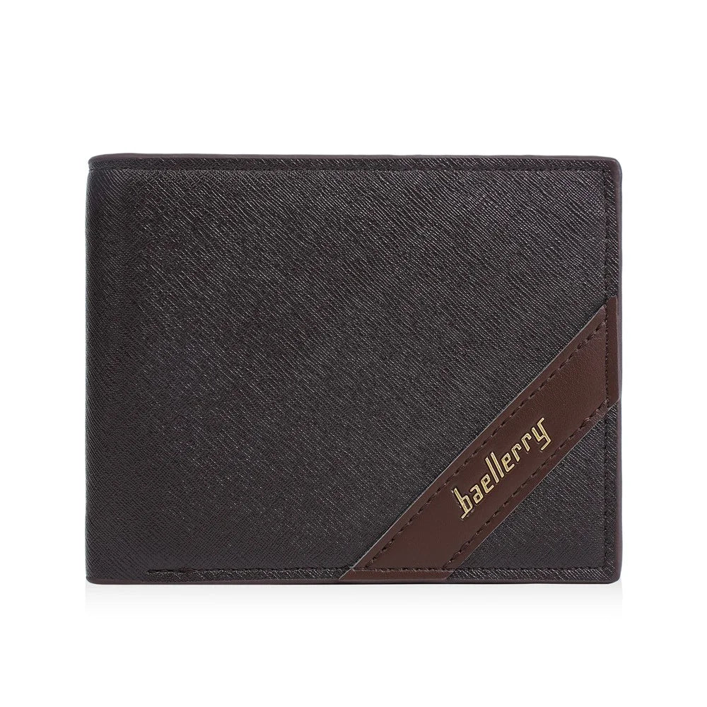 BAELLERRY D3066 RFID Blocking Zipper Wallet Business PU Leather Folding Money Bag - Coffee - 4