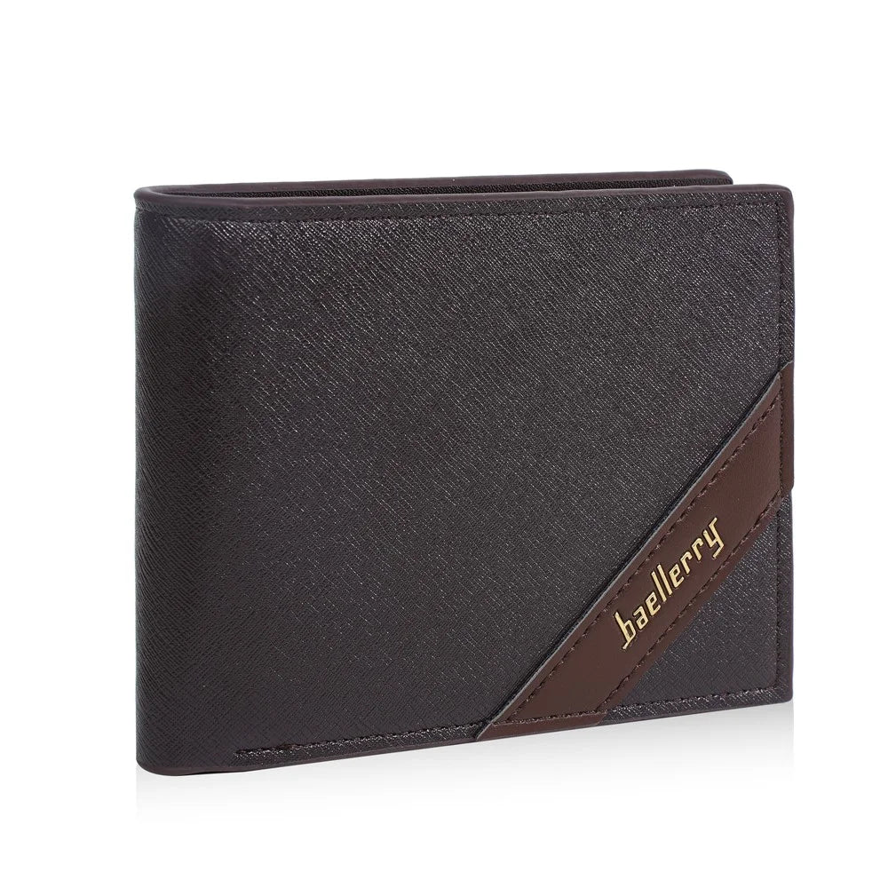 BAELLERRY D3066 RFID Blocking Zipper Wallet Business PU Leather Folding Money Bag - Coffee - 5
