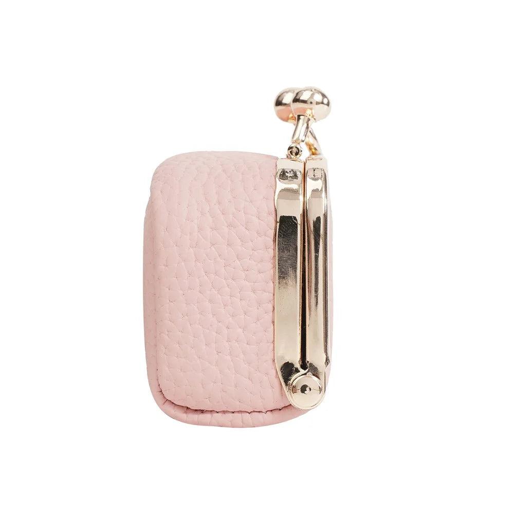 BAELLERRY D3069 Genuine Cow Leather Jewelry Storage Box for Earrings Rings Necklaces Women's Mini Organizer - Pink - 5
