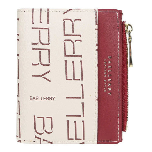 BAELLERRY DR078 Multi-Card Zipper Wallet Coin Purse PU Leather Card Holder - Beige - 1