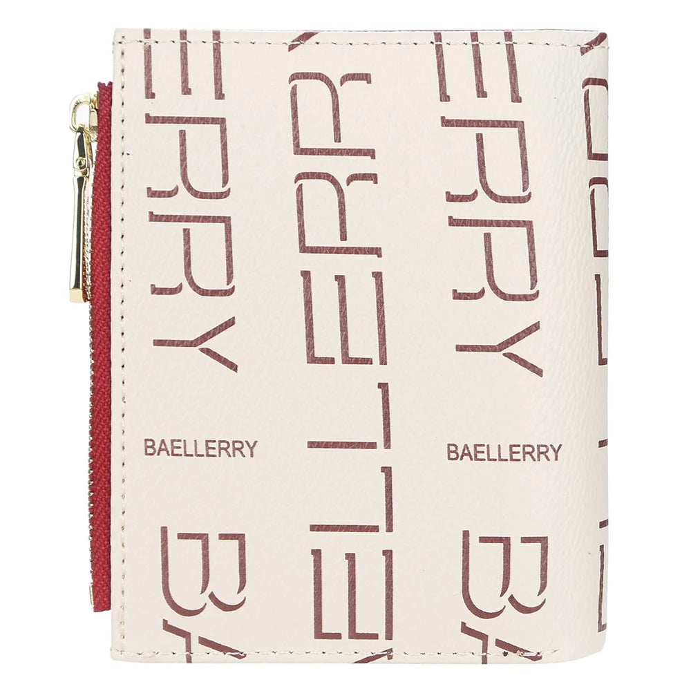 BAELLERRY DR078 Multi-Card Zipper Wallet Coin Purse PU Leather Card Holder - Beige - 2