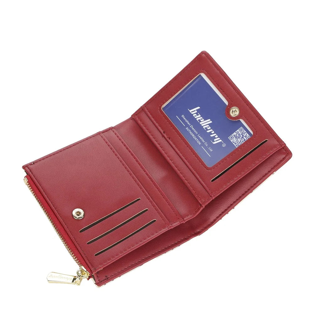 BAELLERRY DR078 Multi-Card Zipper Wallet Coin Purse PU Leather Card Holder - Beige - 3