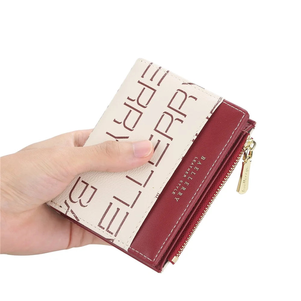 BAELLERRY DR078 Multi-Card Zipper Wallet Coin Purse PU Leather Card Holder - Beige - 4