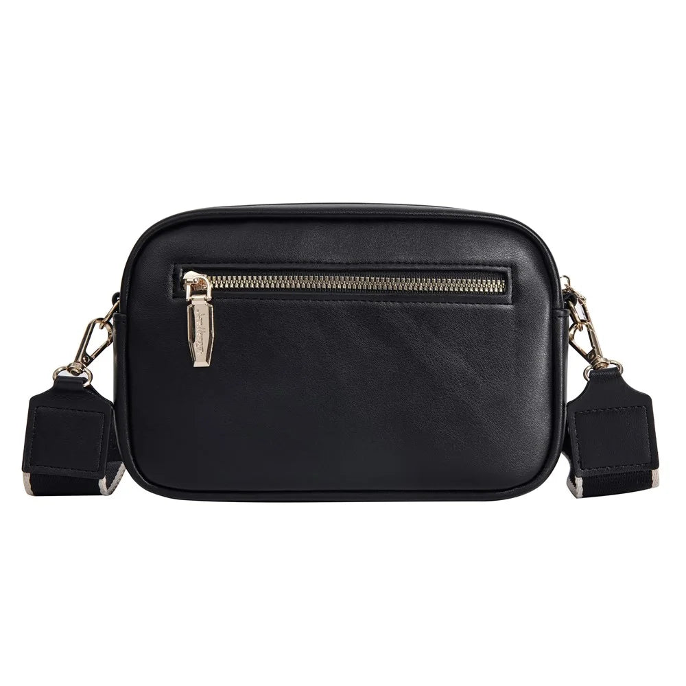 BAELLERRY N8938 PU Leather Crossbody Bag Fashion Shoulder Purse Large Capacity Phone Bag Casual - Black - 3