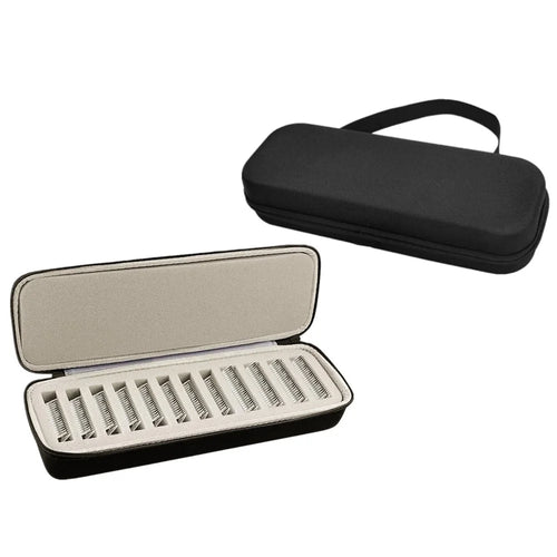 12 Slots Hair Clipper Blade Organizer Protective Bag EVA Storage Case for Barbers Hairdressers - 1