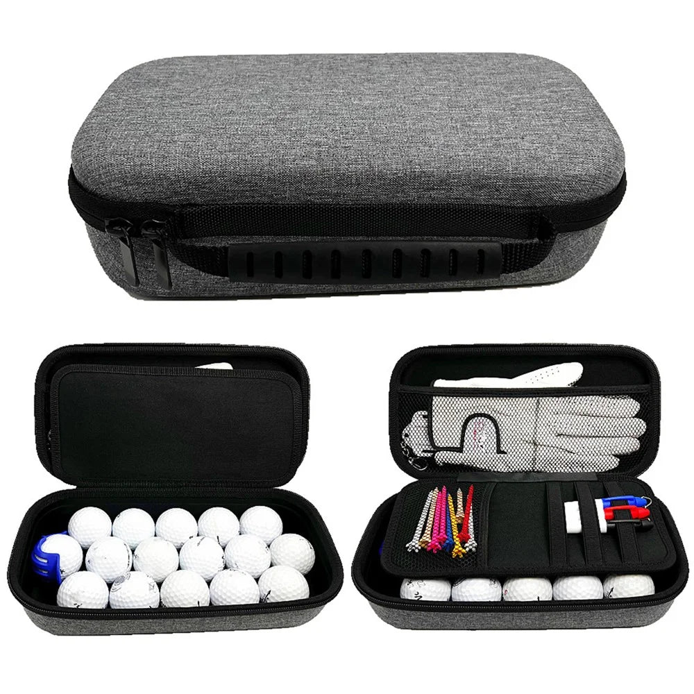 Golf Accessories Organizer Bag for Gloves Balls Tees Markers EVA Portable Storage Case - 1