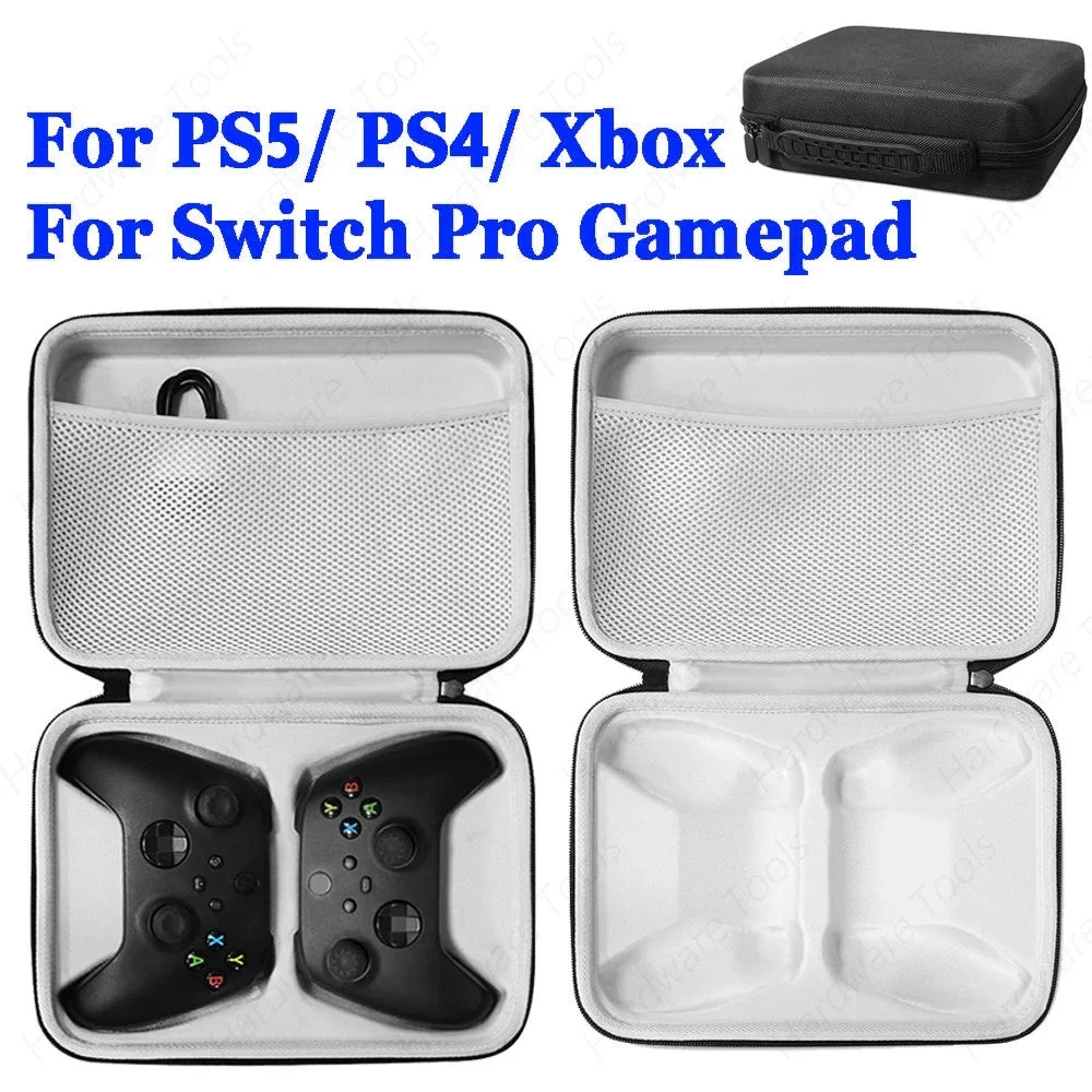 Portable Carrying Case for PS5  /  PS4  /  Xbox Series Dual Controller EVA Hard Shell Universal Gamepad Storage Bag - 3