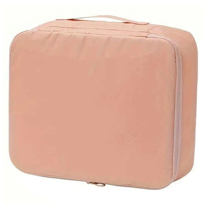 Size L Travel Underwear Organizer Portable Clothing Storage Bag Carry On Packing Cube - Pink - 1