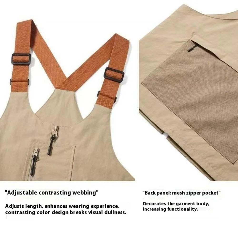 Multifunctional Vest Bag Outdoor Activities Oxford Cloth Single Shoulder Tote Bag Workwear Waistcoat, Size S - 7