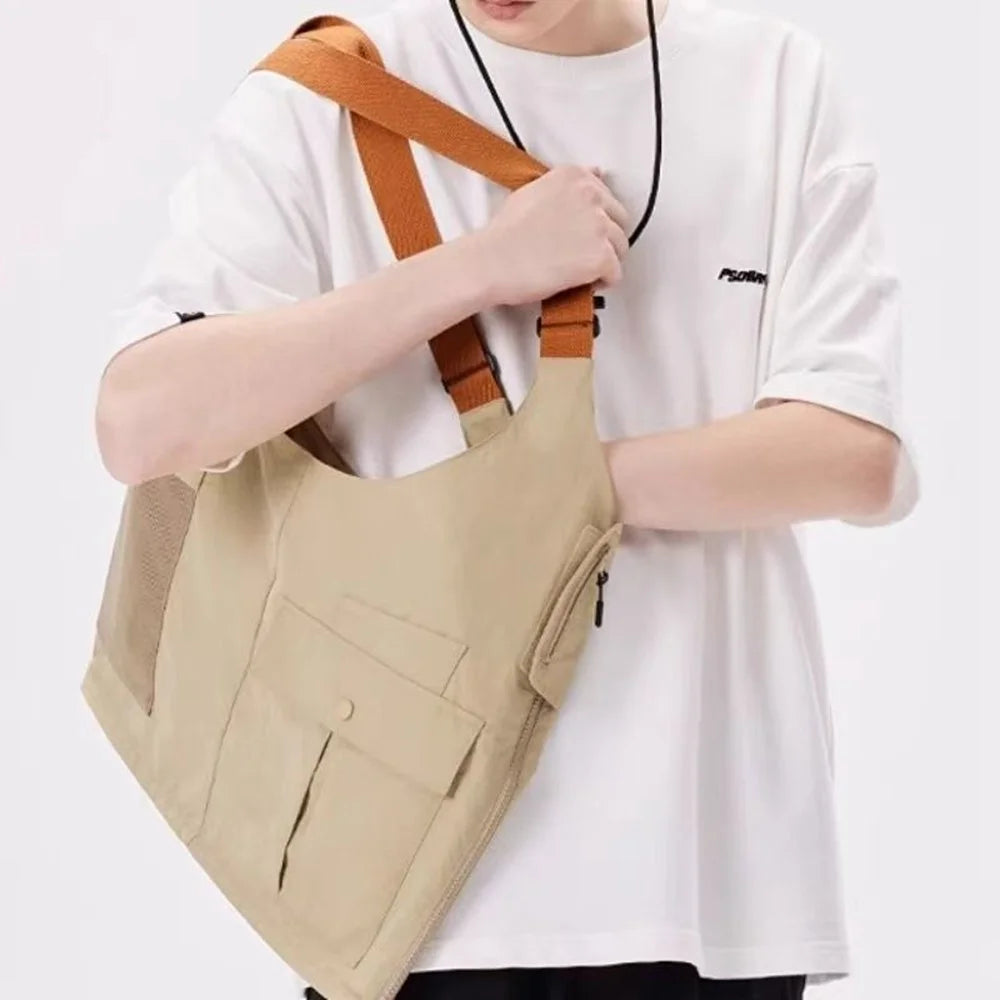 Multifunctional Vest Bag Outdoor Activities Oxford Cloth Single Shoulder Tote Bag Workwear Waistcoat, Size XL - 4