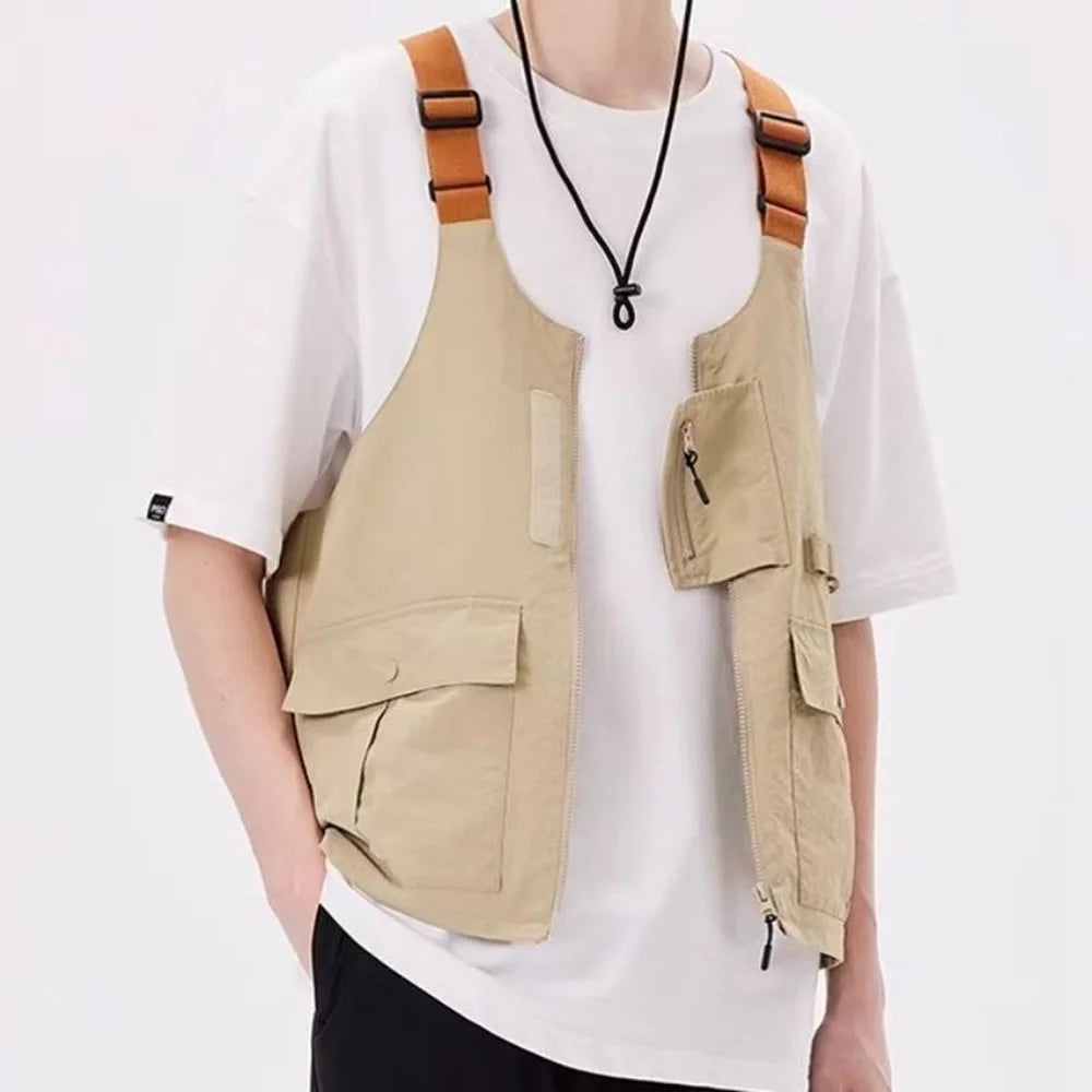 Multifunctional Vest Bag Outdoor Activities Oxford Cloth Single Shoulder Tote Bag Workwear Waistcoat, Size XL - 5