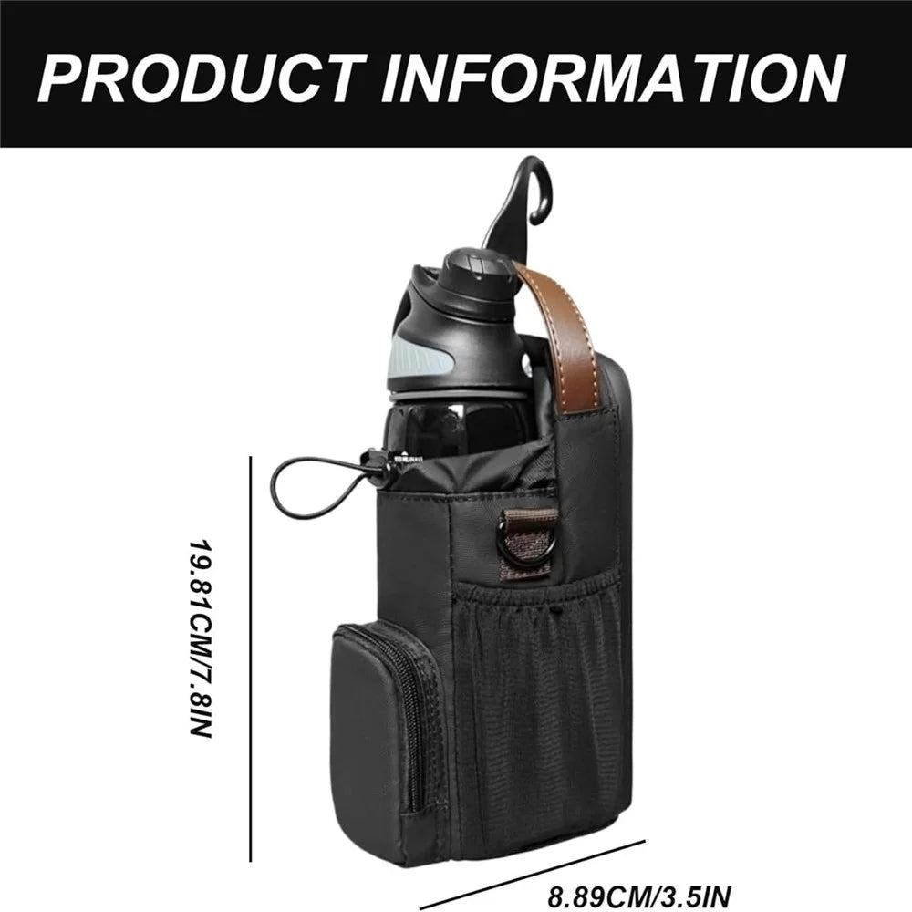 Upgraded Magnetic Water Bottle Holder for Gym Fitness Outdoor Crossbody Bag with Handle and Hook - 6