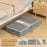 Size L Under Bed Storage Bag Transparent Window Foldable Clothes Organizer Pouch with Three-sided Handles - Grey - 2