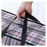 Size XL Moisture Proof Grid Pattern Quilt Storage Bag for Moving Clothes Bedding Organization, 80 x 55 x 23cm - Black - 5