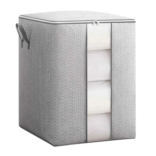Size XXL Transparent Window Non Woven Fabric Storage Bag for Clothes Bedding Organizer, 50 x 61 x 71cm - 1