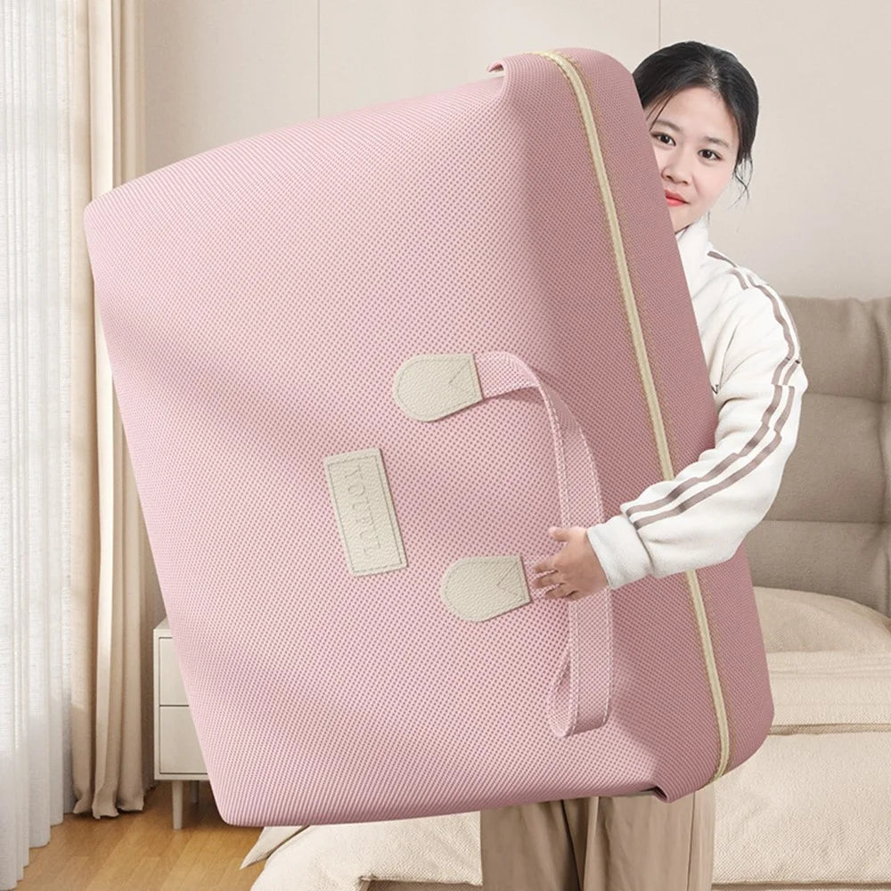 Size S Non Woven Fabric Storage Bag for Moving Packing Clothes Bedding Organizer with Reinforced Handles, 51 x 12.5 x 40cm - 4