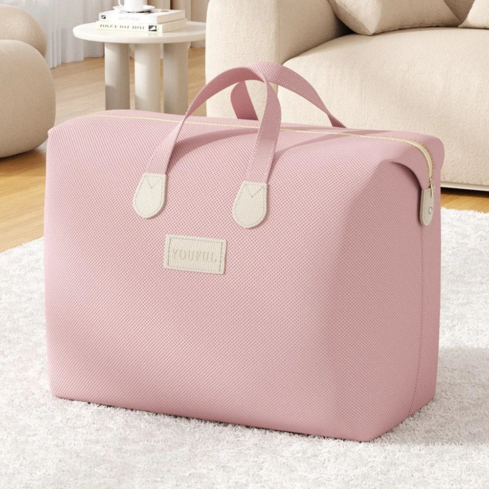 Size L Non Woven Fabric Storage Bag for Moving Packing Clothes Bedding Organizer with Reinforced Handles, 81 x 22 x 60cm - 2