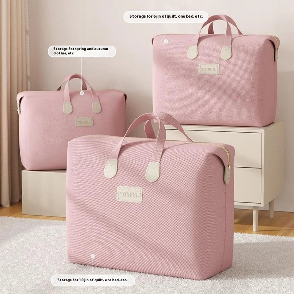 Size L Non Woven Fabric Storage Bag for Moving Packing Clothes Bedding Organizer with Reinforced Handles, 81 x 22 x 60cm - 7