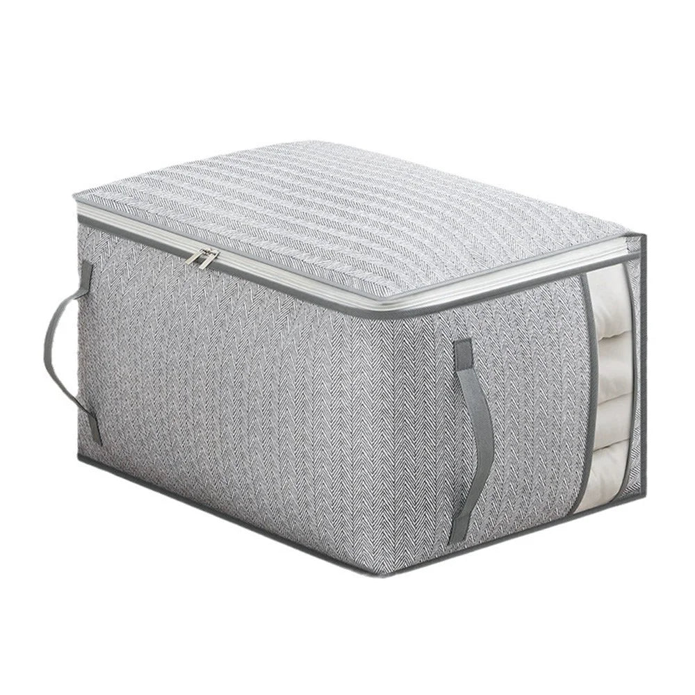 Size L Dust Proof Foldable Storage Bag with Clear Window for Clothes Bedding Non Woven Fabric Organizer, 52 x 44 x 20cm - 1