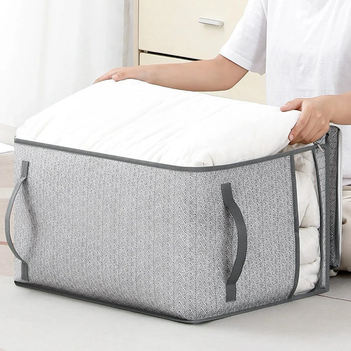 Size L Dust Proof Foldable Storage Bag with Clear Window for Clothes Bedding Non Woven Fabric Organizer, 52 x 44 x 20cm - 3