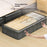 100 x 50 x 18cm Under Bed Storage Bag Transparent Window Non Woven Fabric Foldable Organizer Pouch - 2