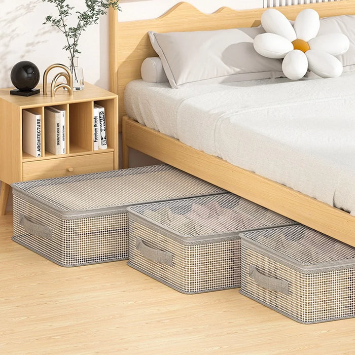 85 x 45 x 20cm Transparent PVC Under Bed Storage Bag Large Capacity Dustproof Flat Organizer - 2