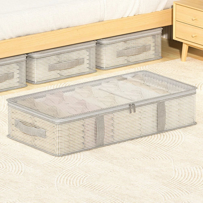 85 x 45 x 20cm Transparent PVC Under Bed Storage Bag Large Capacity Dustproof Flat Organizer - 4