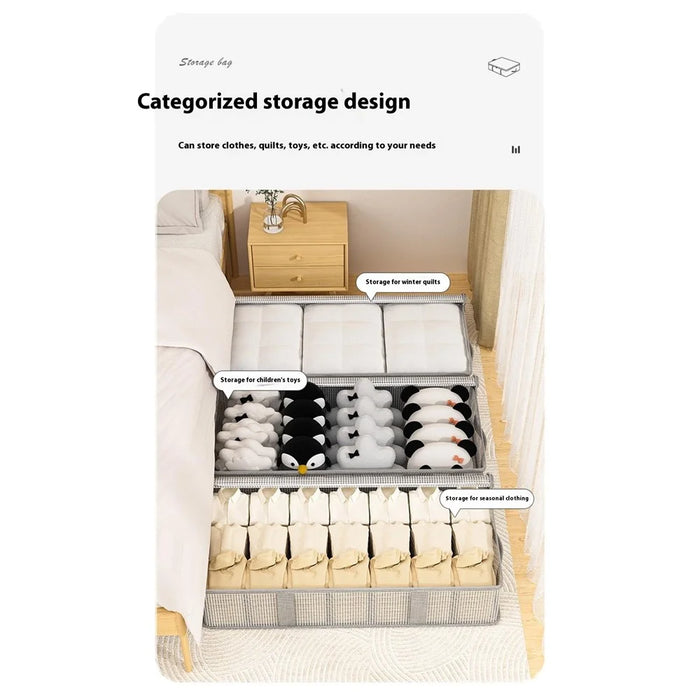 85 x 45 x 20cm Transparent PVC Under Bed Storage Bag Large Capacity Dustproof Flat Organizer - 5