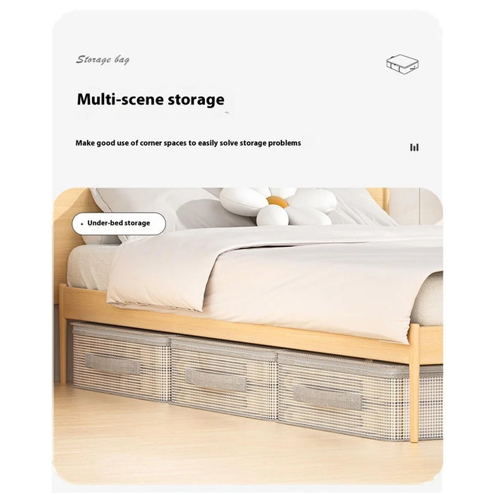 85 x 45 x 20cm Transparent PVC Under Bed Storage Bag Large Capacity Dustproof Flat Organizer - 7