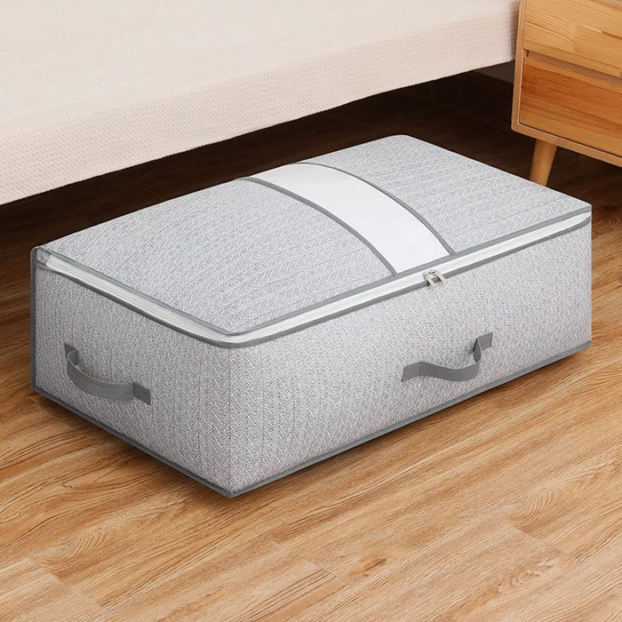 75L Arrow Pattern Under Bed Storage Bag Foldable Clothes Organizer Moving Packing Solution, 80 x 47 x 20cm - 2