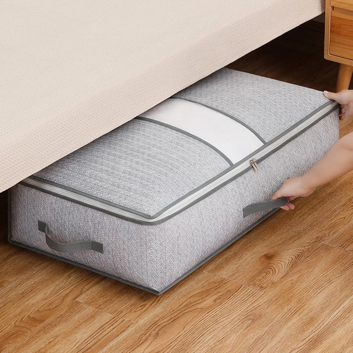 75L Arrow Pattern Under Bed Storage Bag Foldable Clothes Organizer Moving Packing Solution, 80 x 47 x 20cm - 4