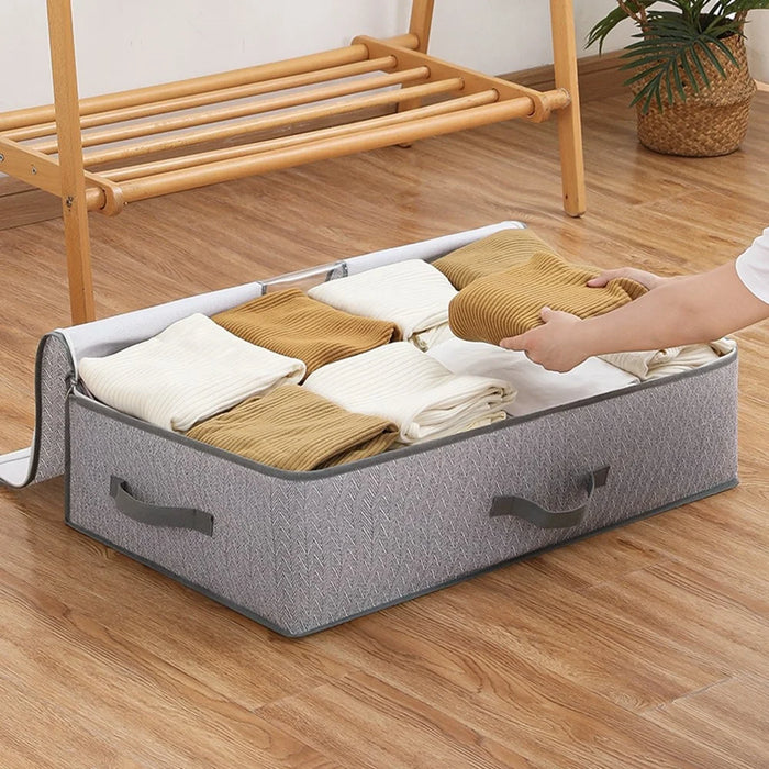 75L Arrow Pattern Under Bed Storage Bag Foldable Clothes Organizer Moving Packing Solution, 80 x 47 x 20cm - 5