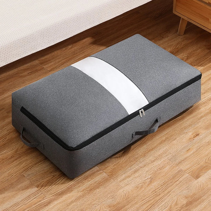 Size L Foldable Storage Bag Dustproof Under Bed Clothes Organization for Moving Packing, 80 x 47 x 15cm - 2