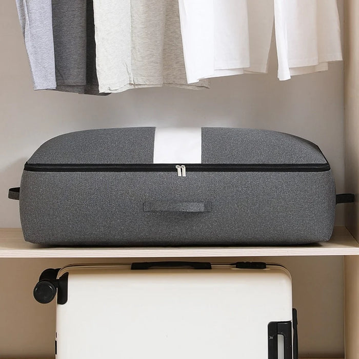 Size L Foldable Storage Bag Dustproof Under Bed Clothes Organization for Moving Packing, 80 x 47 x 15cm - 6