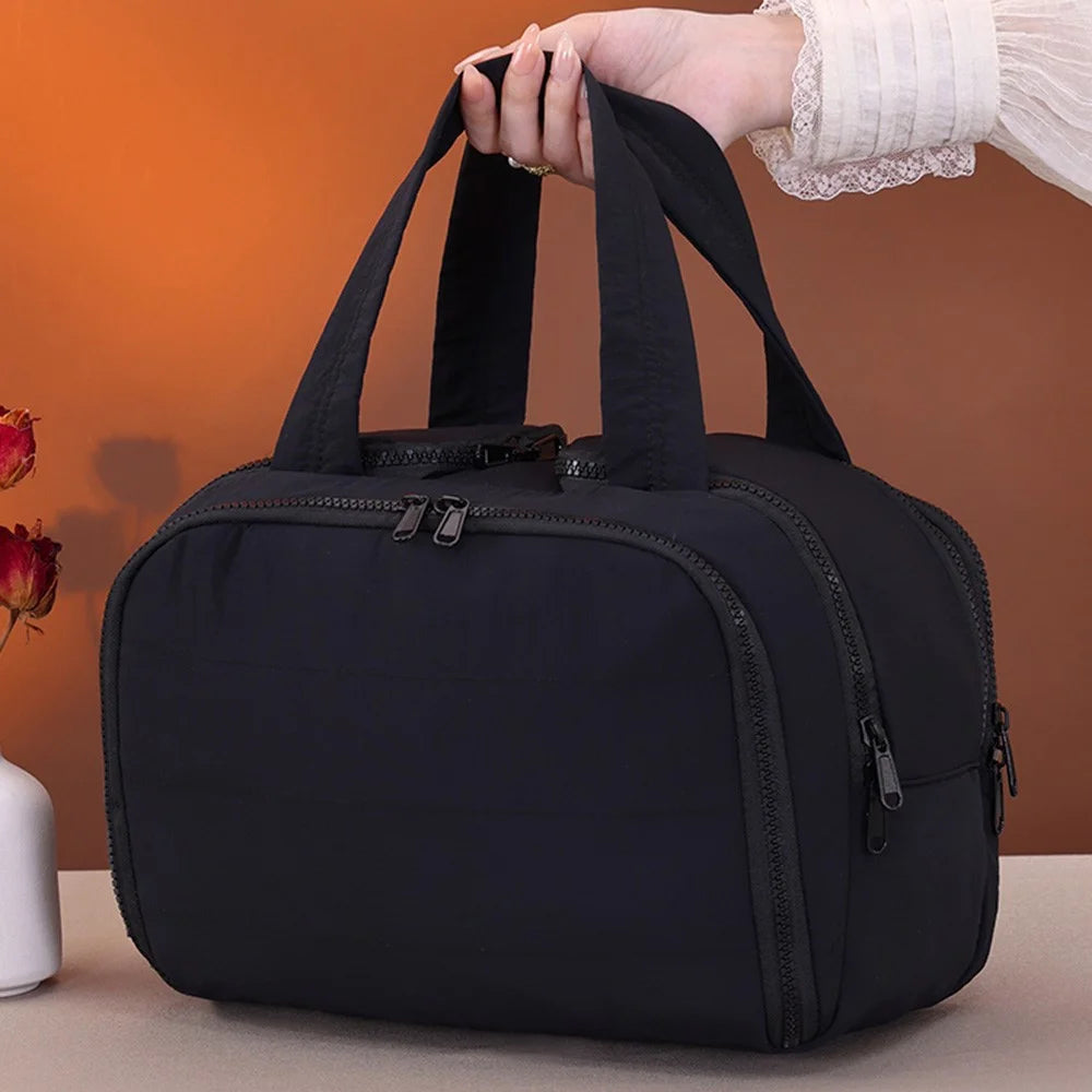 8089 Multifunctional Large Capacity Makeup Bag Travel Toiletry Organizer Portable Cosmetic Storage Bag - Black - 4