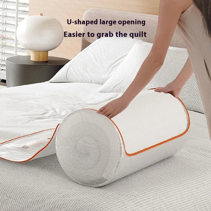 35 x 68cm PVC Cylindrical Storage Bag for Clothes Bedding Moistureproof Organizer with Carry Handles - 3