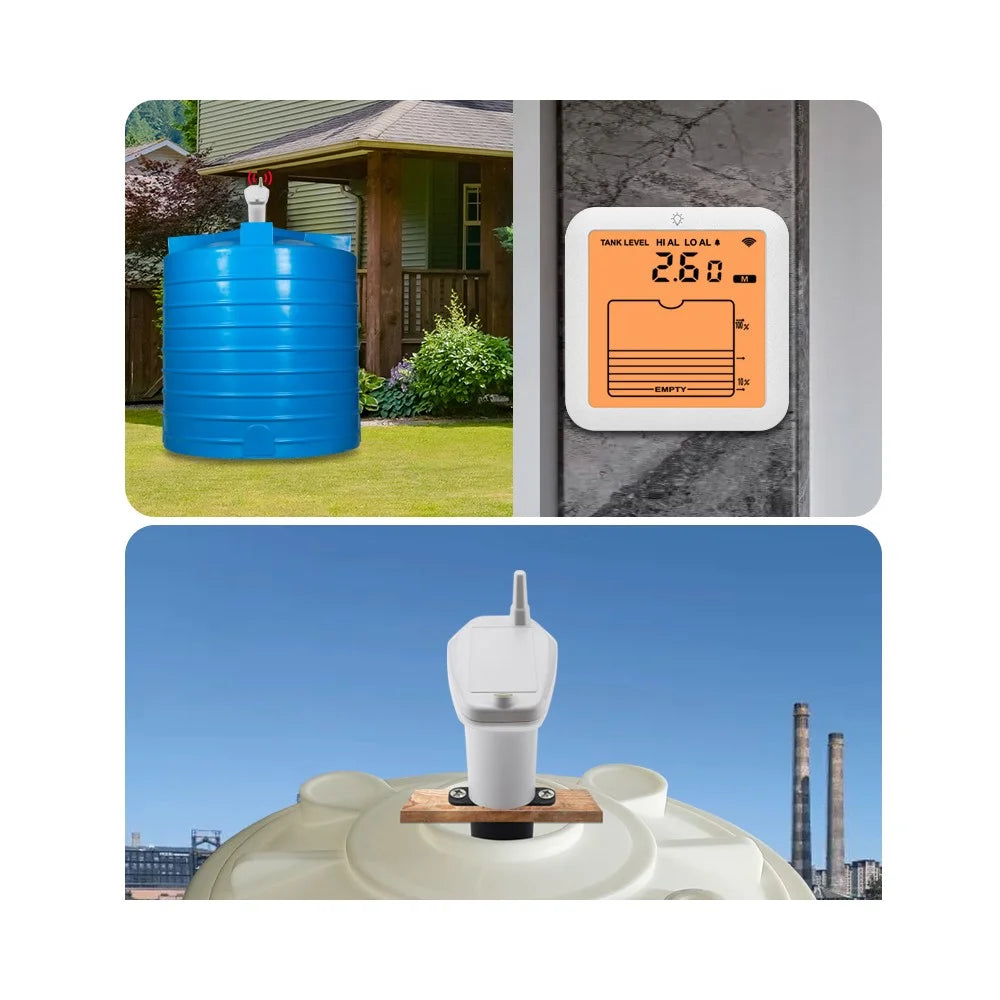 TS-FT007 Ultrasonic Water Level Monitor for Tank High Low Alarm Water Level Sensor with Backlit - 5