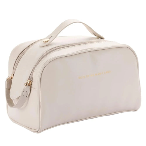 Double Zipper Travel Duffle Bag Large Capacity Portable Flight Pillow Bag Waterproof Storage Organizer - Apricot - 1