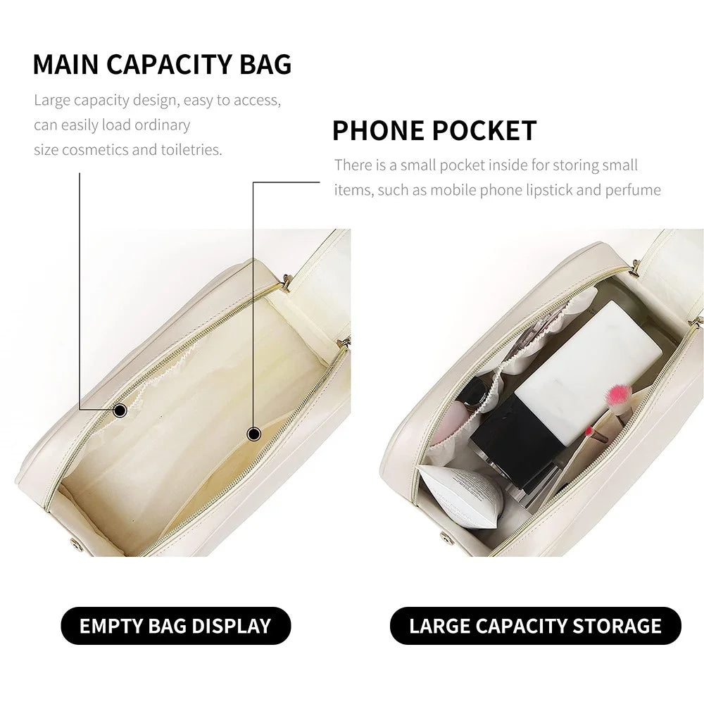 Double Zipper Travel Duffle Bag Large Capacity Portable Flight Pillow Bag Waterproof Storage Organizer - Apricot - 6