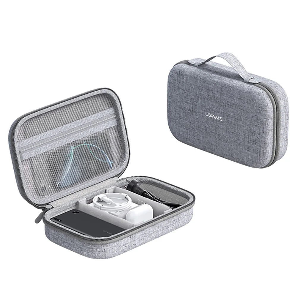 USAMS Jane05 10.6 Inch Storage Bag for Data Cable Earphone Power Bank EVA Hard Shell Digital Accessories Carrying Pouch - 1