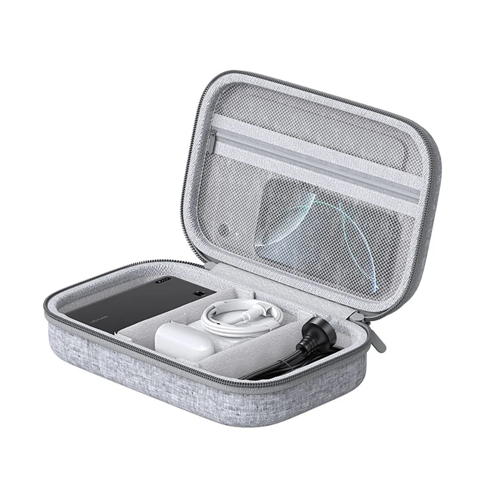 USAMS Jane05 10.6 Inch Storage Bag for Data Cable Earphone Power Bank EVA Hard Shell Digital Accessories Carrying Pouch - 4