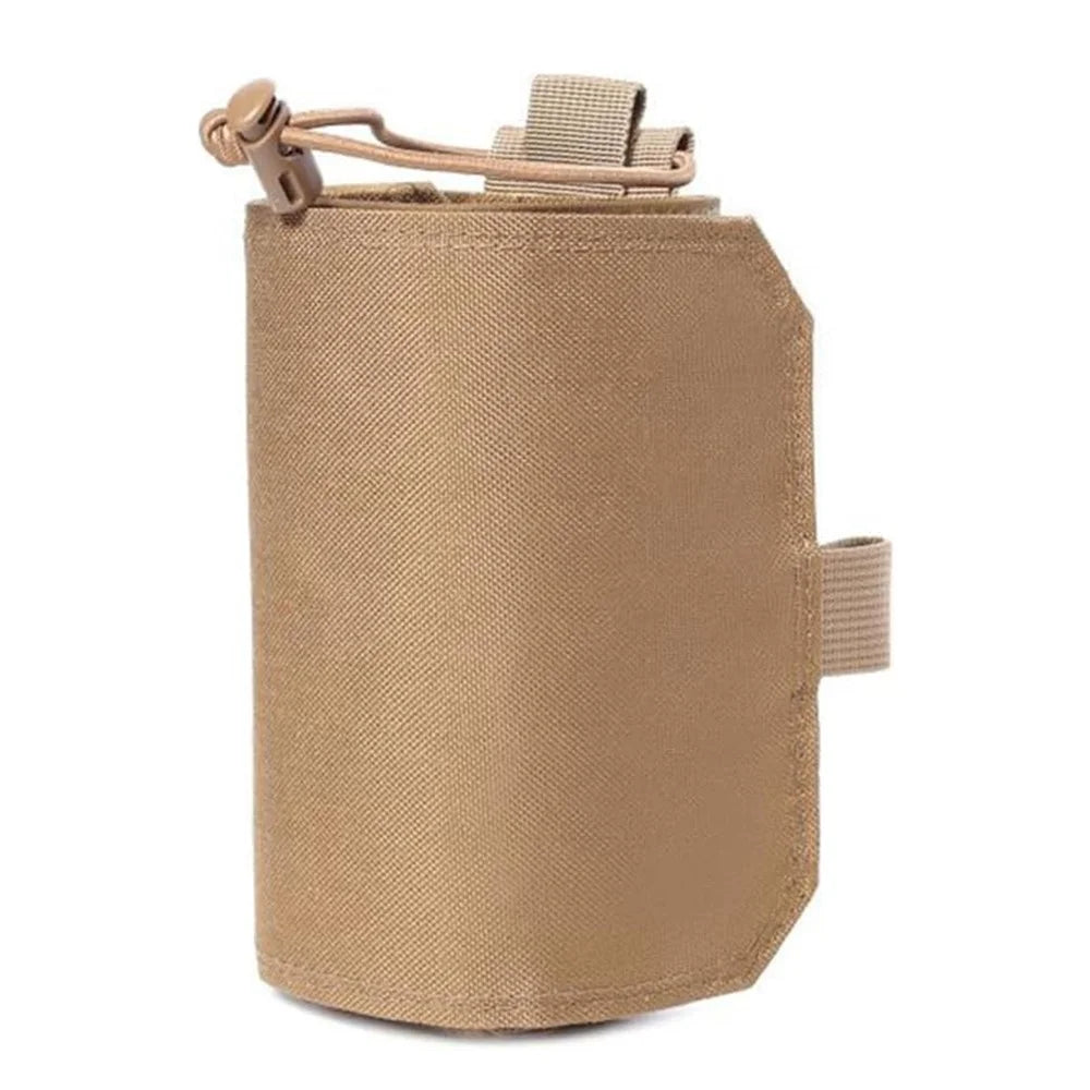 Adjustable Nylon MOLLE Waist Water Bottle Holder for Running Cycling Outdoor Kettle Carrier - Khaki - 1