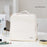 Travel Makeup Bag Large Capacity Waterproof PU Cosmetic Storage Bag with Mirror - White - 2
