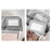 Travel Makeup Bag Large Capacity Waterproof PU Cosmetic Storage Bag with Mirror - White - 6