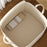 Size S Cotton Linen Storage Bag with Dual Handles for Bedroom Organization Moving Packing, 35 x 25 x 20cm - 2