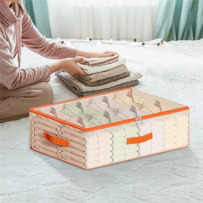 50 x 40 x 15cm Under Bed Storage Bag PVC Clear Organizer for Clothes Bedding Toys Dust-Proof - 4